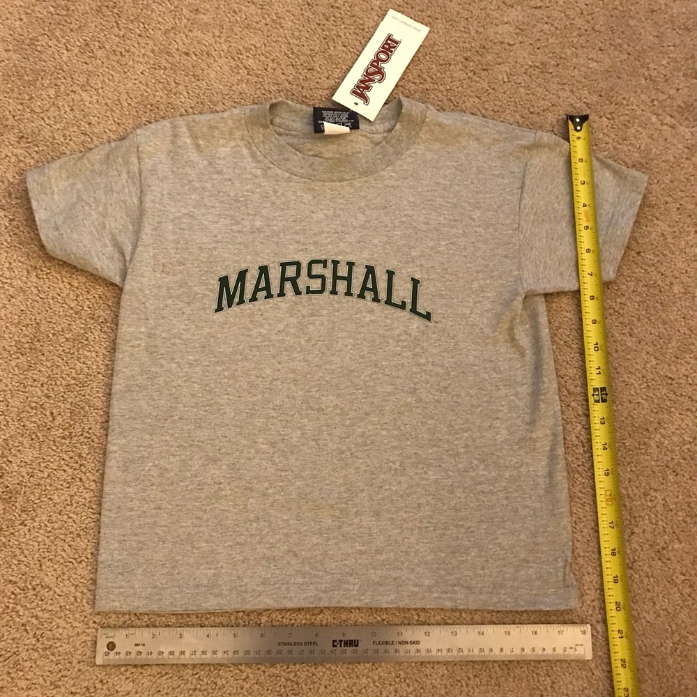 Jansport Grey Short Sleeve Tee with Green 'Marshall' Print